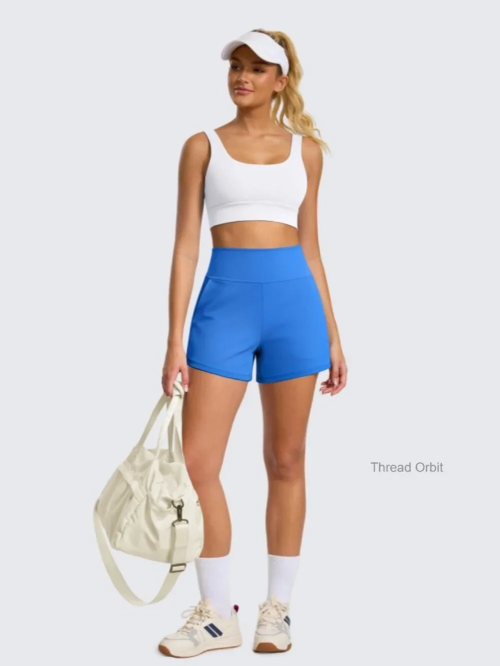 Women's High Waisted Wide-Leg Running Shorts with Pockets 3